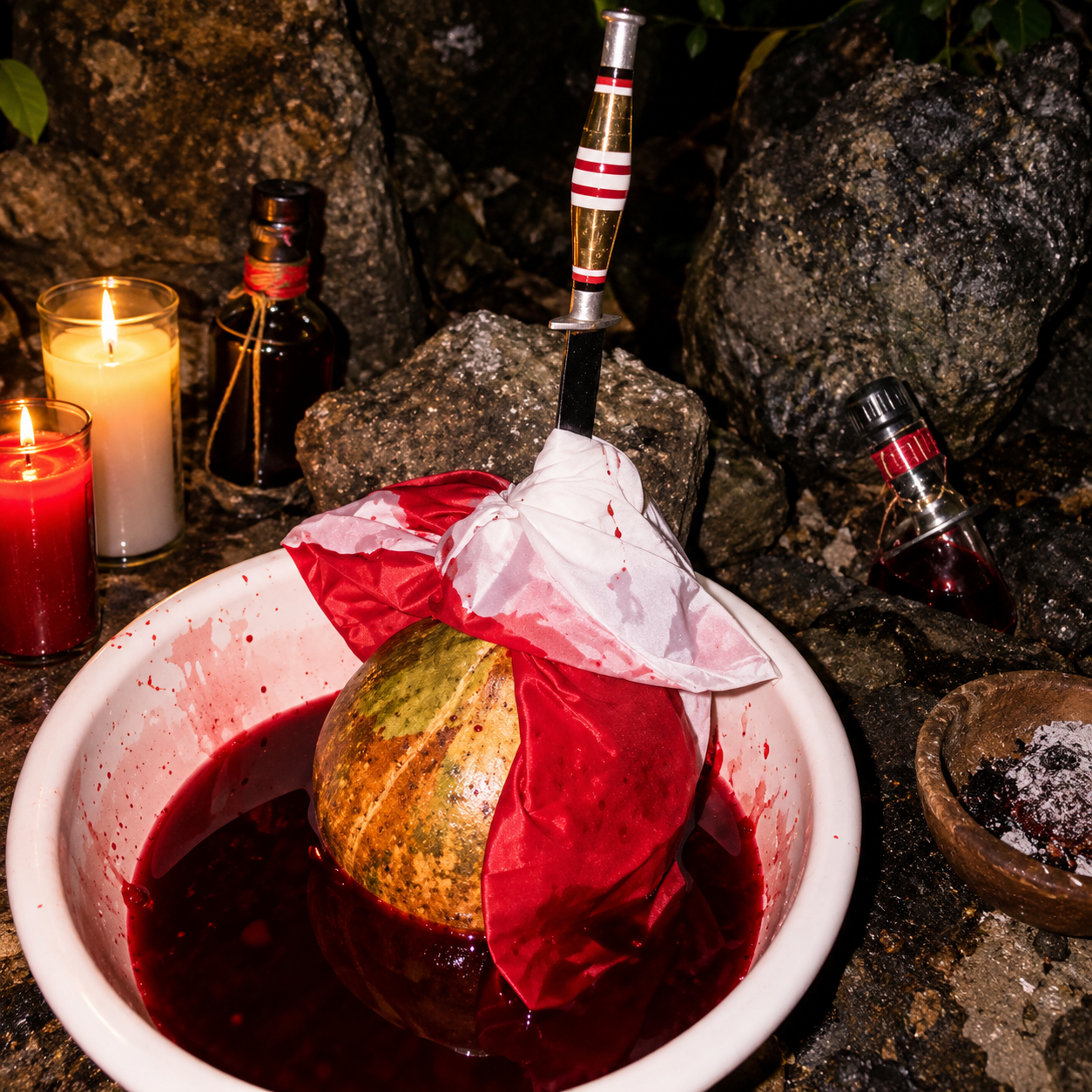 Offrande rituelle traditionnelle préparée